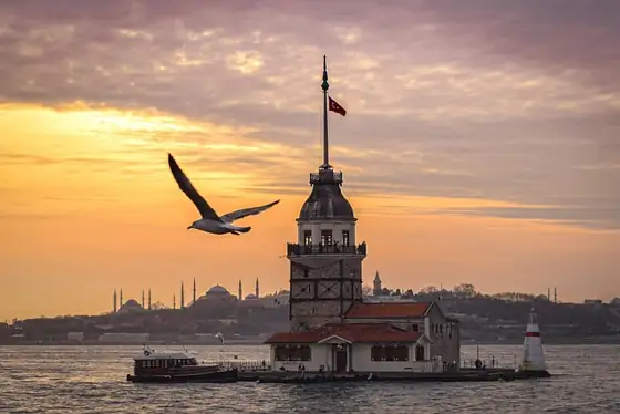 The Maiden's Tower at sunset